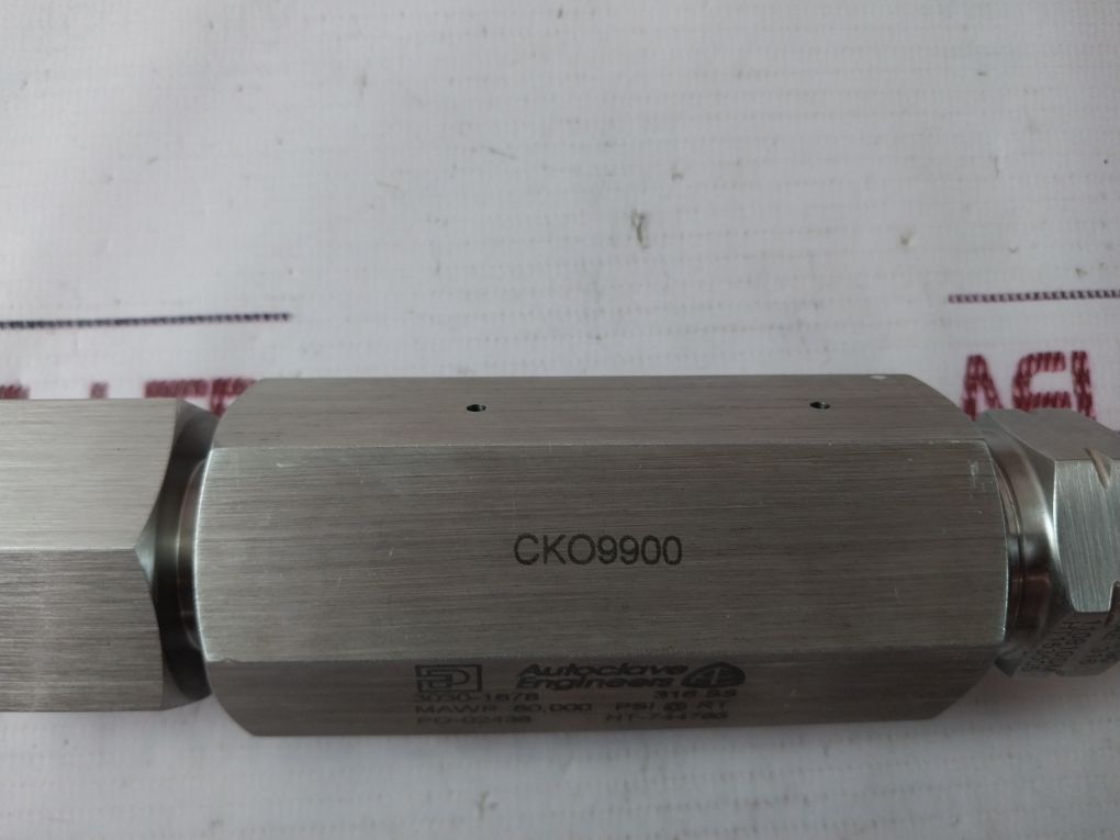 Parker Autoclave Cko9900 High Pressure O-ring Check Valves
