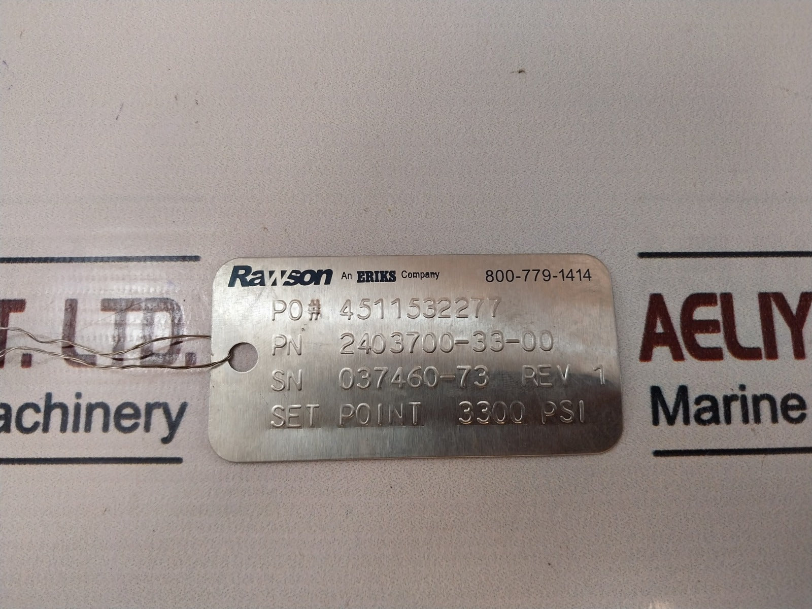 Parker 4A-lpra-epr-ss-lh-3690 Relief Valve 5500 Psi 2403700-33-00