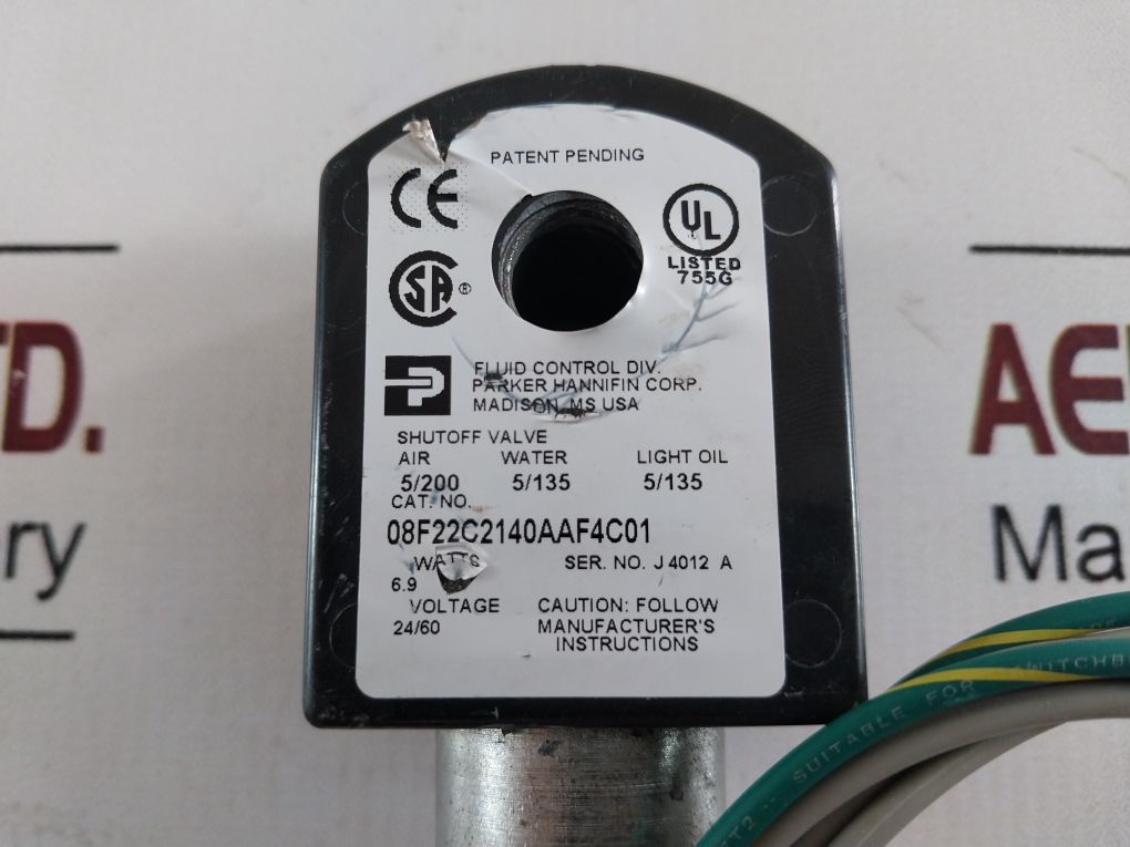Parker Hannifin 08F22C2140Aaf4C01 Shutoff Valve