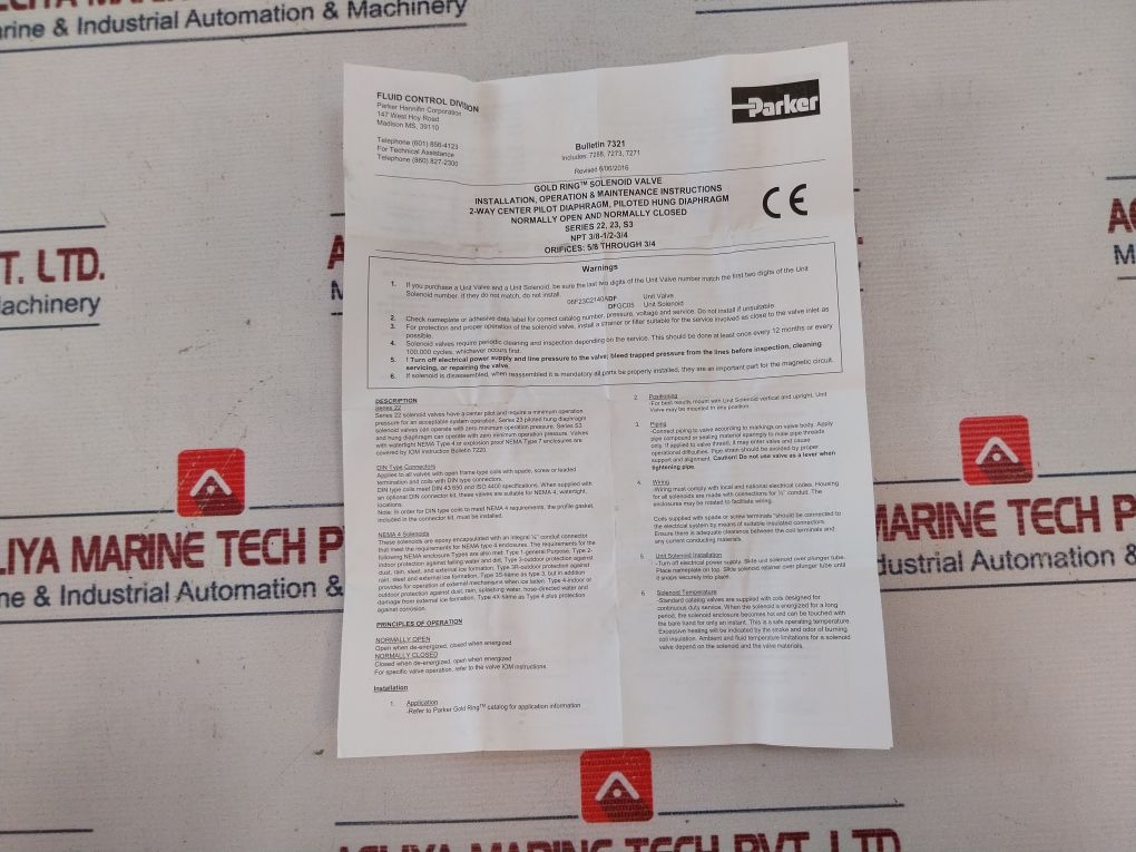 Parker Hannifin 08F22C2140Aafsb05 Gold Ring Solenoid Valve