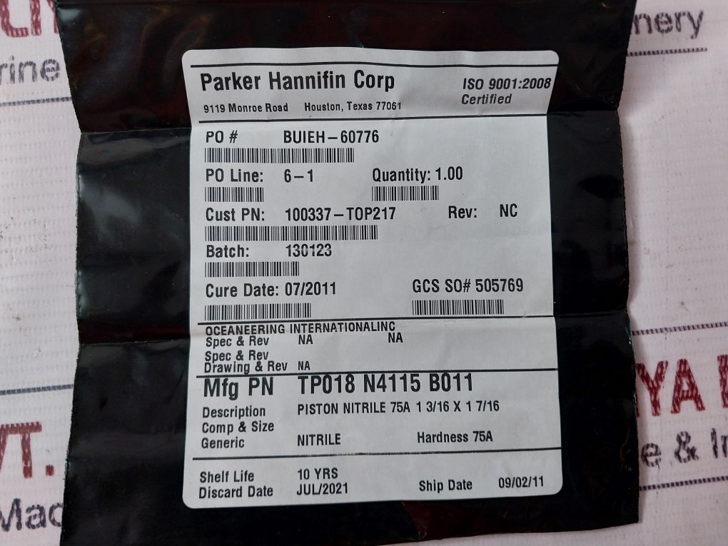 Parker Hannifin 100816-rk Kit Repair Valve