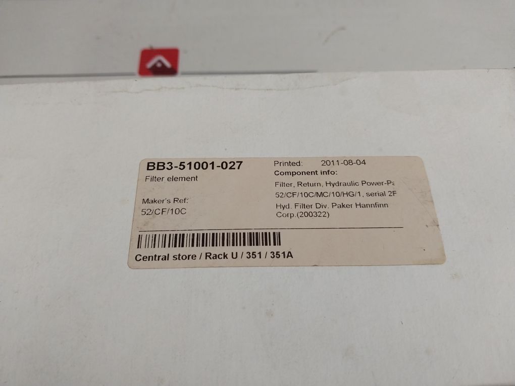 Parker Hannifin 52/Cf/10C Hydraulic Filter Element