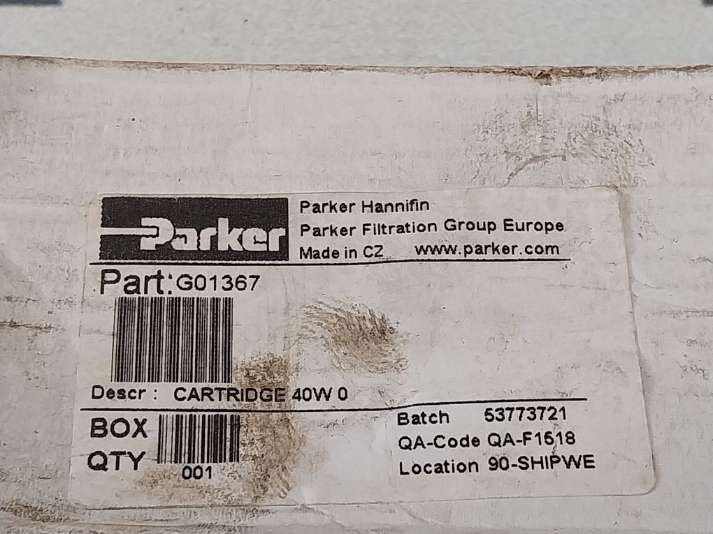Parker Hannifin G01367 Filter Element W053773721