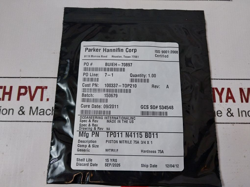 Parker Hannifin Rod Nitrile Kit