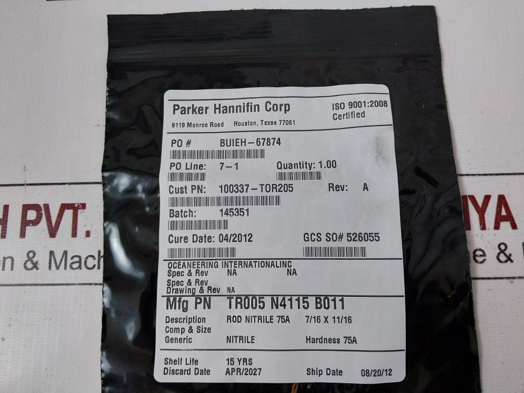 Parker Hannifin Rod Nitrile Kit