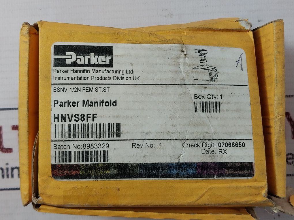 Parker Hnvs8Ff Needle Valve 1/2 In. Fpt X Fpt