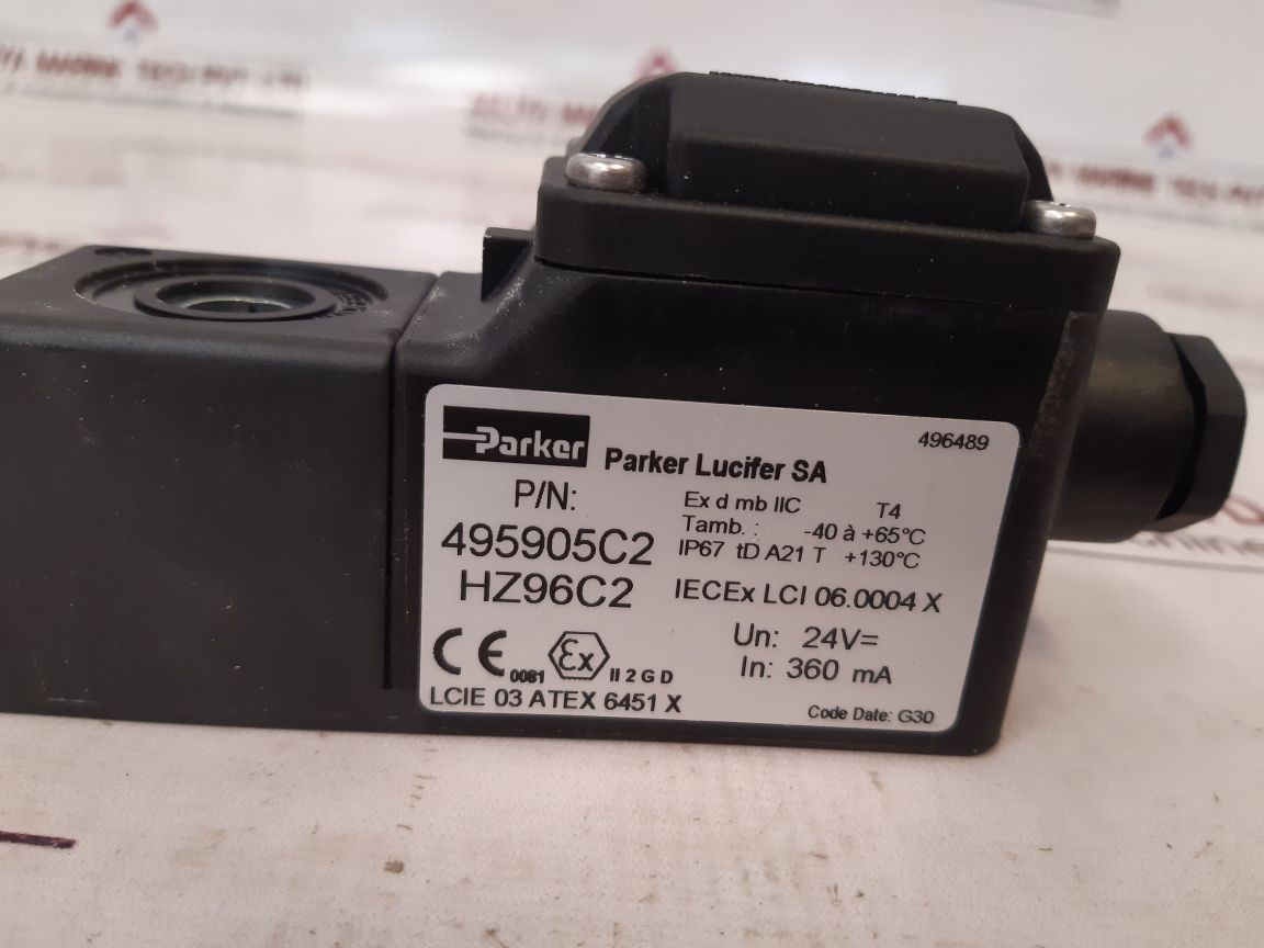 Parker Lucifer 495905C2 Explosionproof Solenoids With Flameproof Enclosure