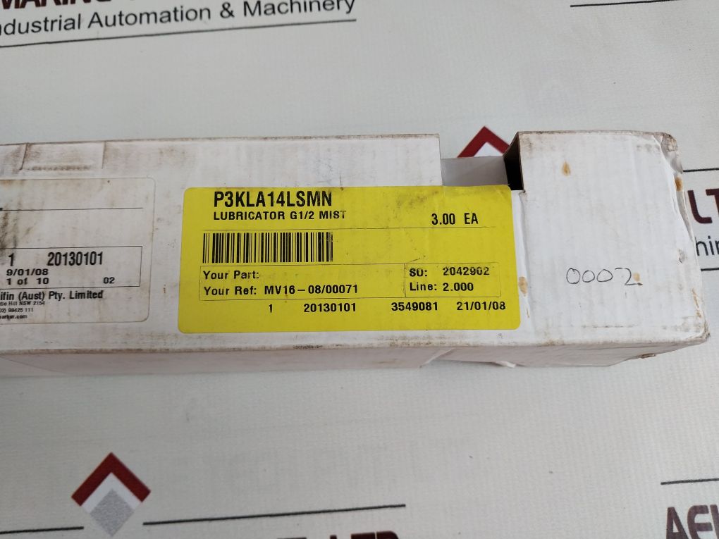 Parker P3Kla14Lsmn Pneumatic Air Lubricator G1/2 Mist
