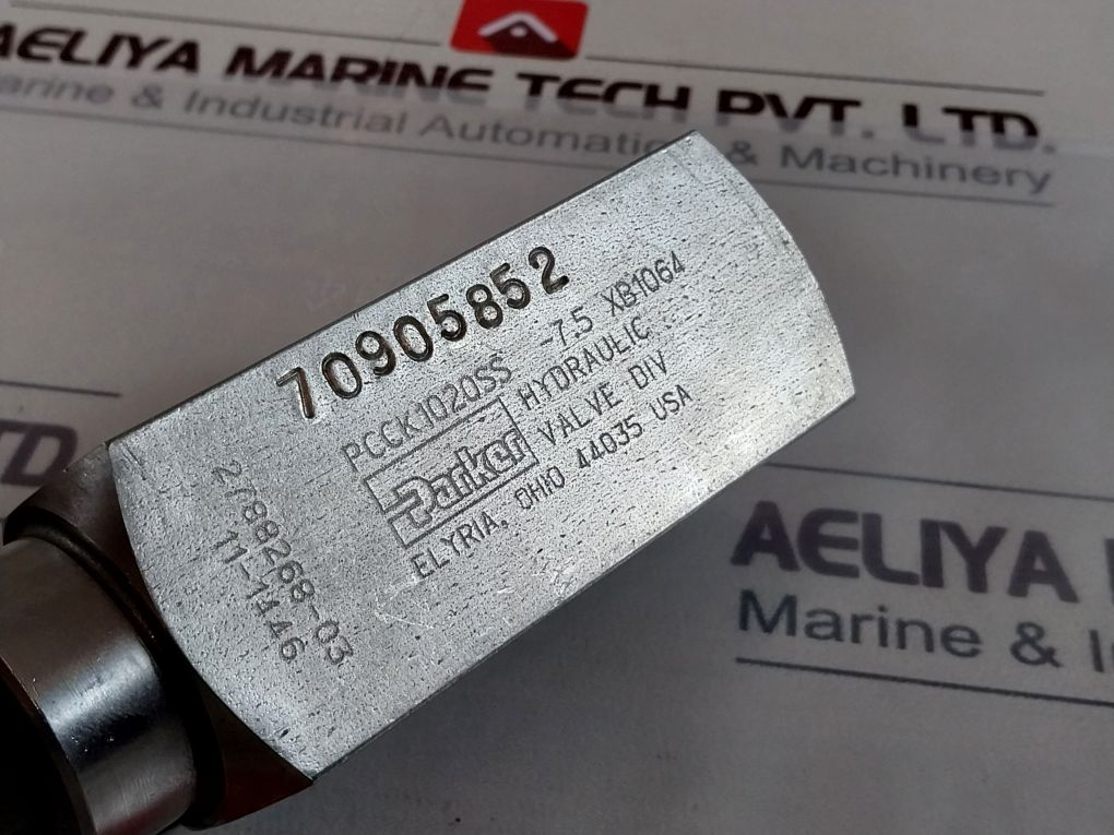 Parker Pcck1020Ss -7.5 Xb1064 Hydraulic Valve 3000 Psi