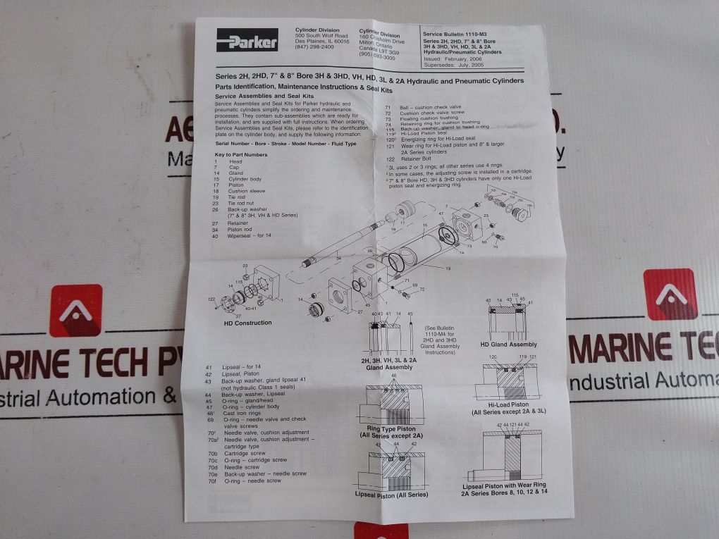 Parker Pk3202A001 Bunan Piston Seal Kit