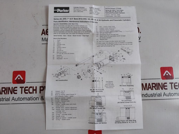 Parker Pk3202A001 Bunan Piston Seal Kit