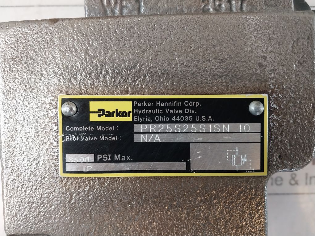 Parker Pr25S25S1Sn 10 Hydraulic Valve