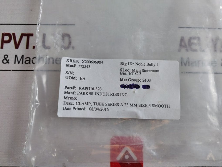 Lot Of 4X Parker Rapg16-323 Clamp