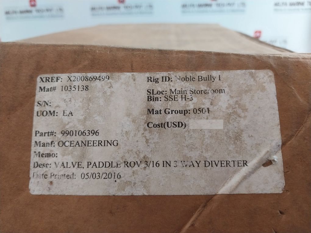 Parker S3Bd3S15P6 Paddle Valve