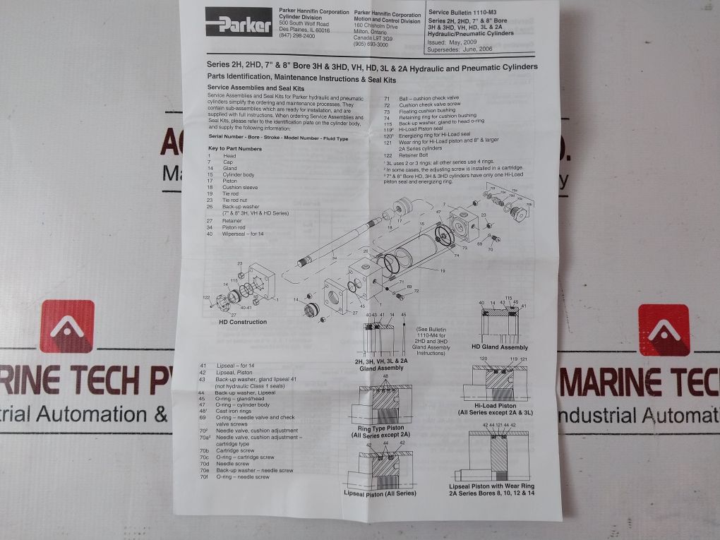 Parker Cylinder Seal Kit