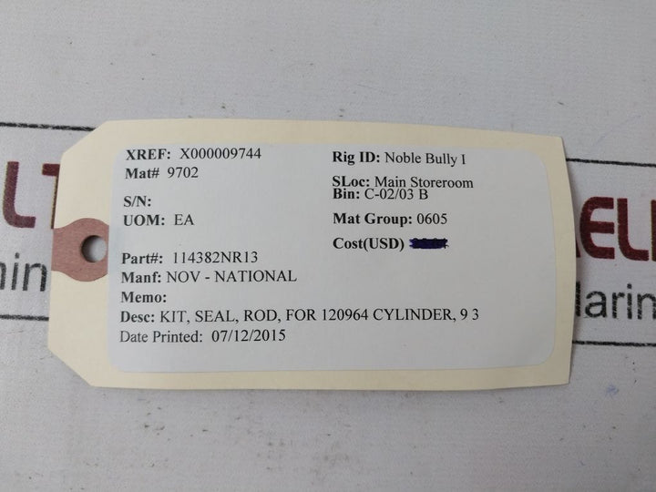 Parker Cylinder Seal Kit