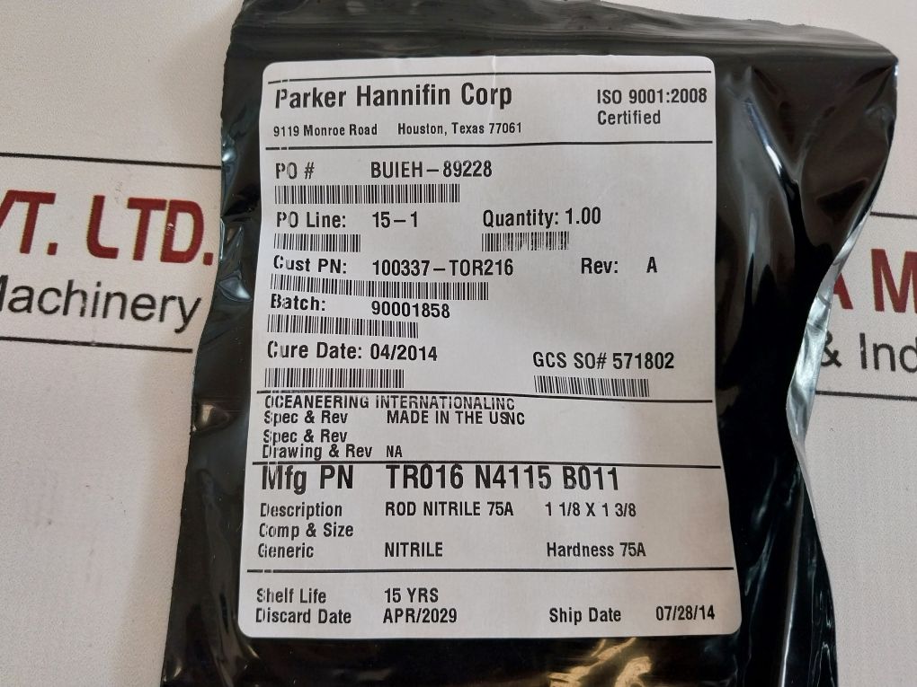 Parker Tp011 N4115 B011 Repair Kit 75A