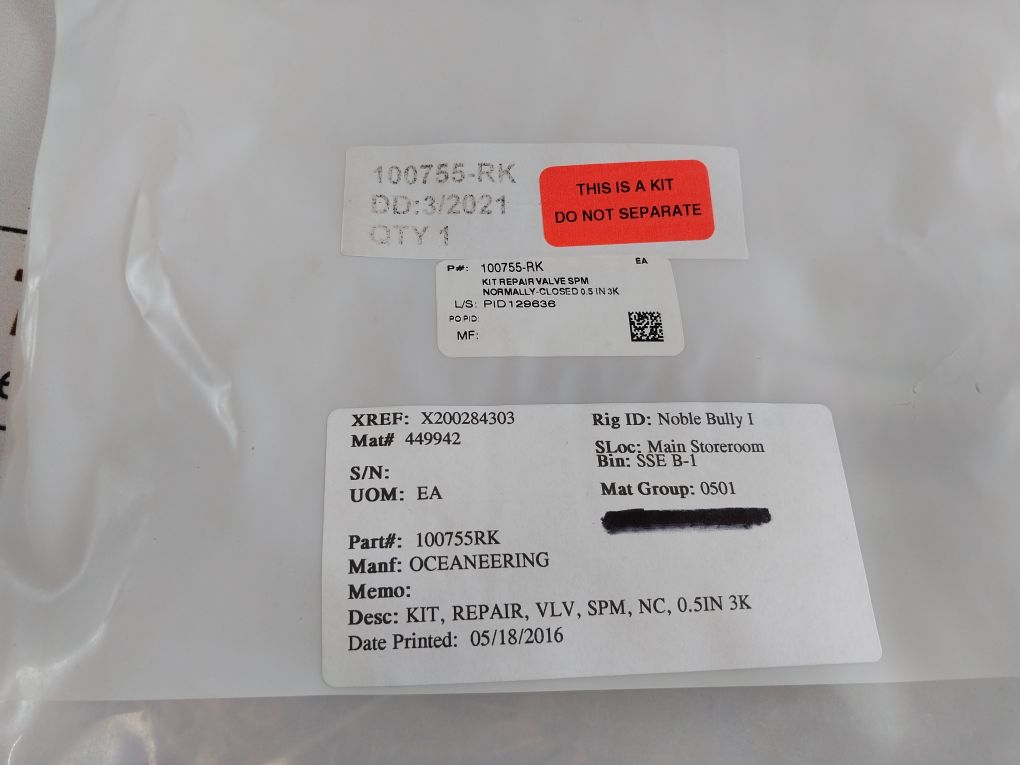 Parker Tp011 N4115 B011 Repair Kit
