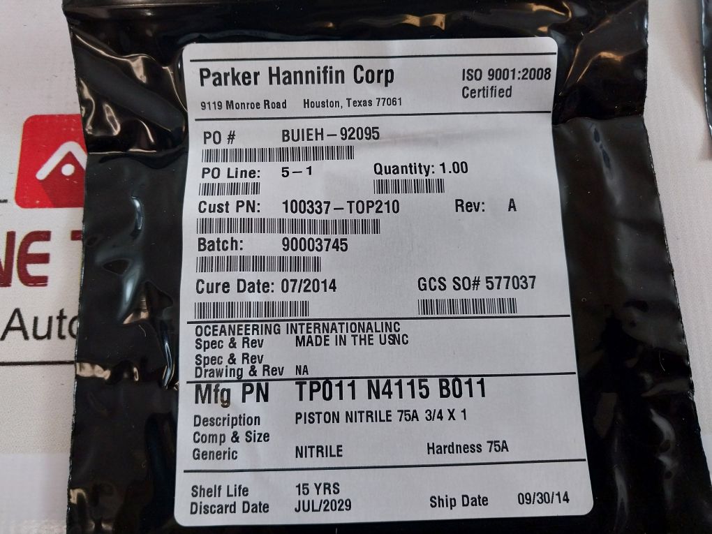 Parker Tp011 N4115 B011 Repair Kit
