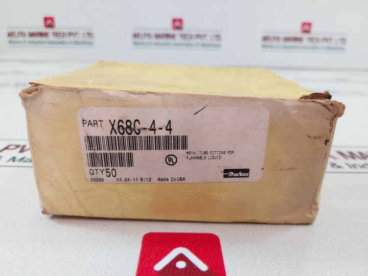 Parker X68C-4-4 Tube Fitting For Flammable Liquid Connector