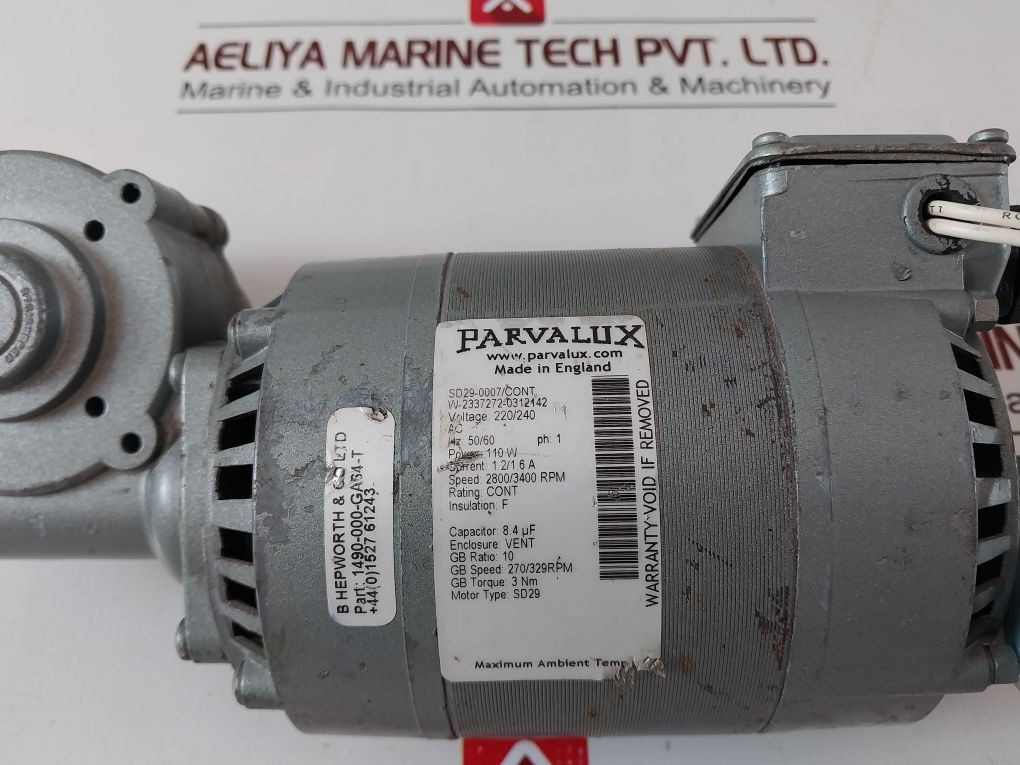 Parvalux Sd29-0007/Cont Wiper Motor W-2337272-0312142