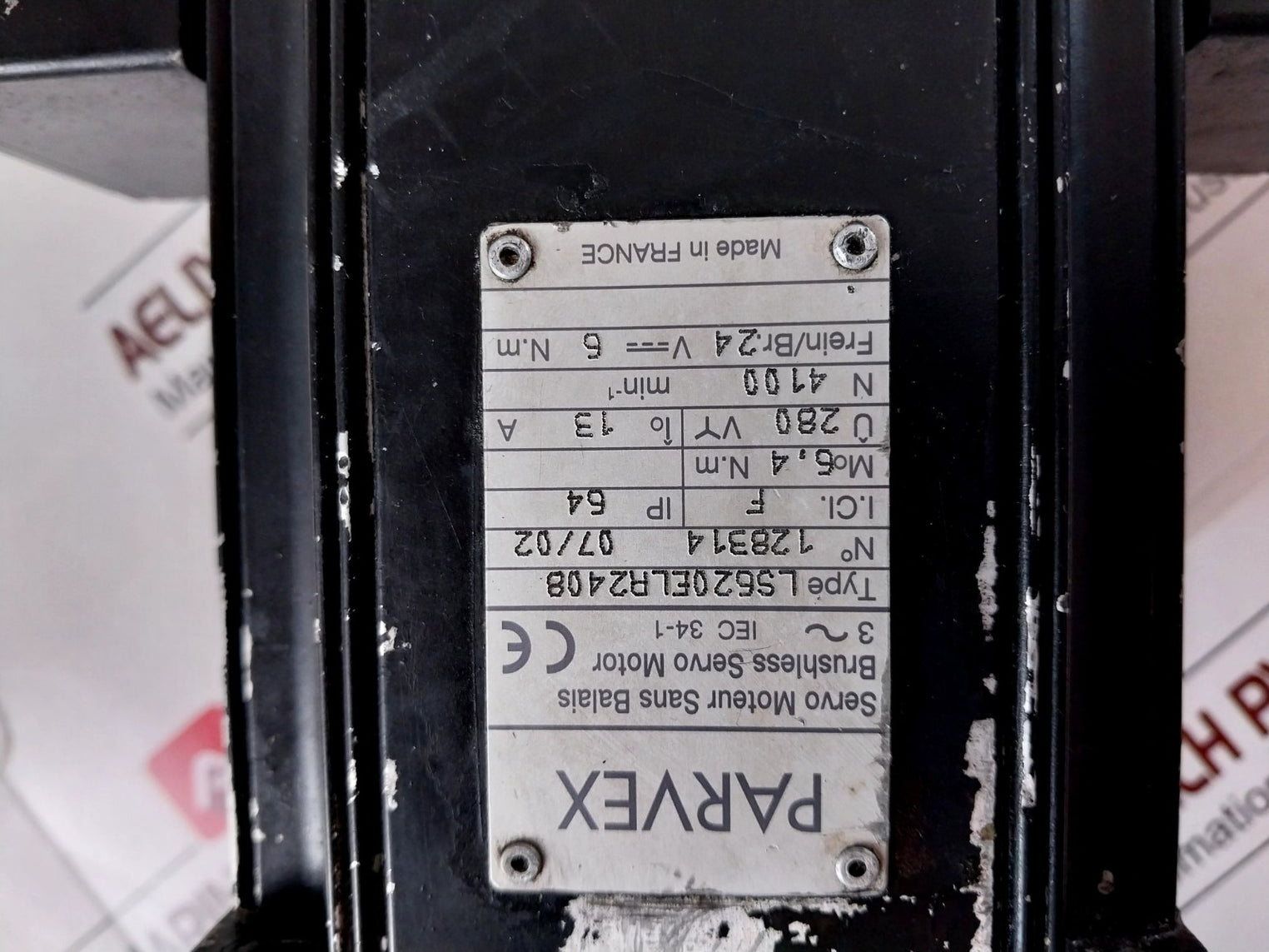 Parvex Ls620Elr2408 Brushless Servo Motor With Atm60-a4A12X12