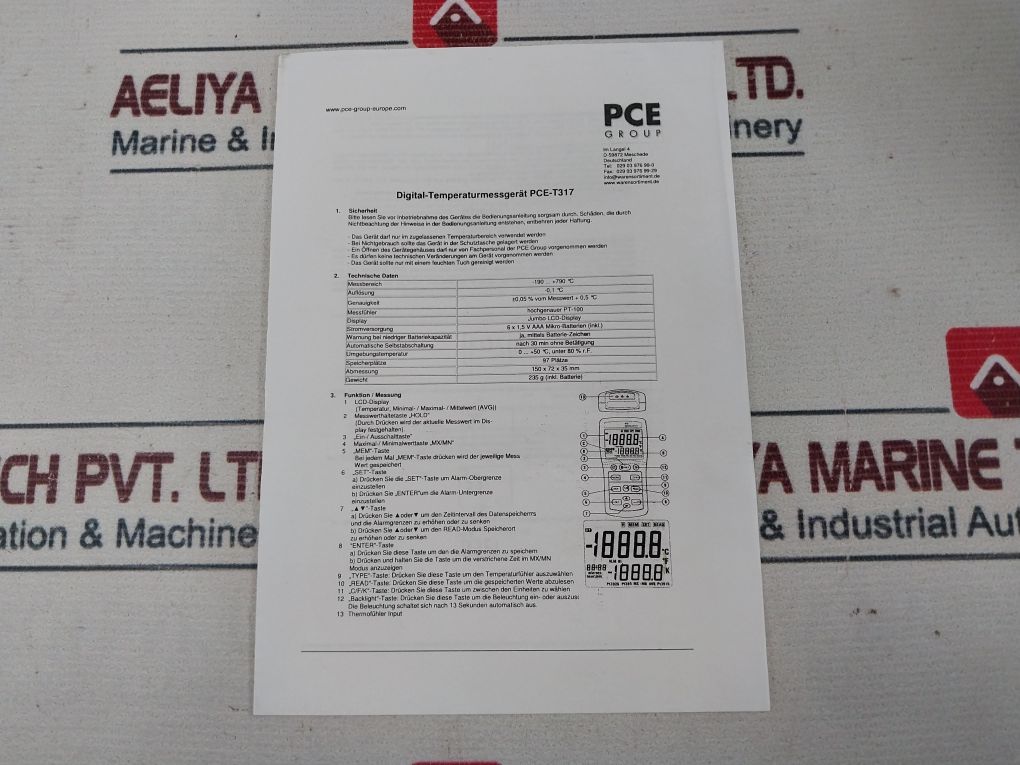 Pce Group Pce-t317 Thermometer