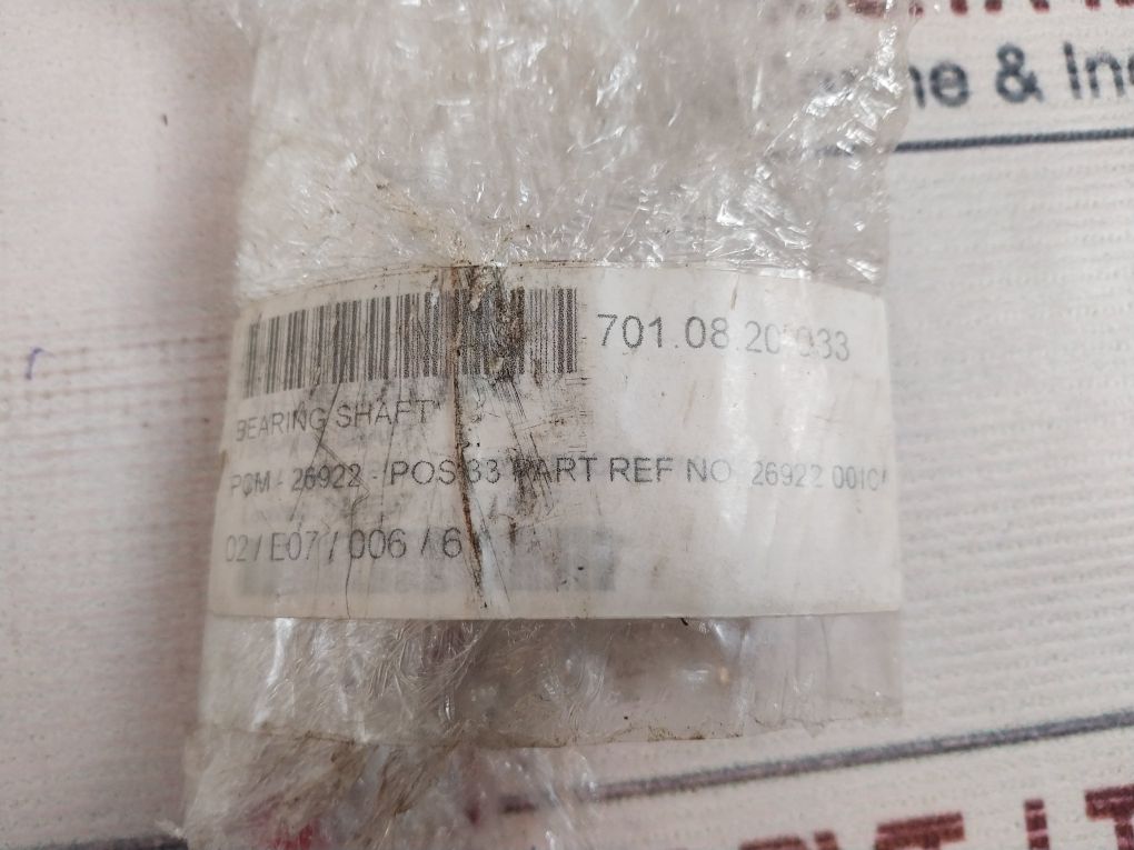 Pcm 26922 Bearing Shaft 26922-0010