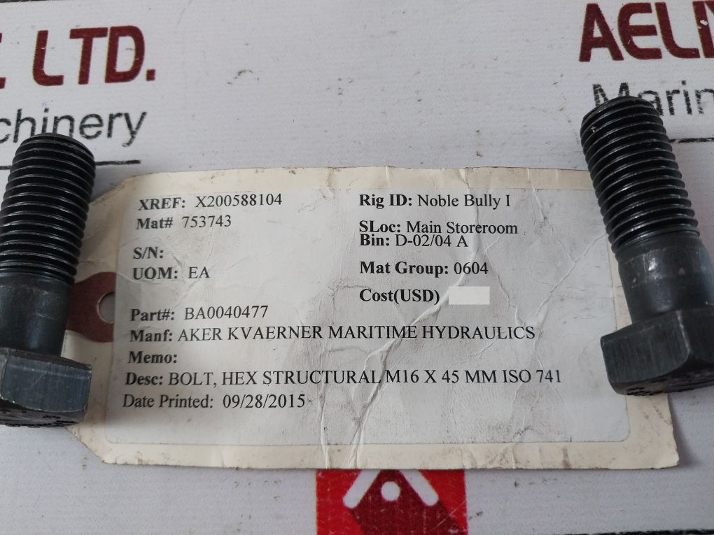 Lot Of 17X Peiner 10.9 Hv Structural Bolt