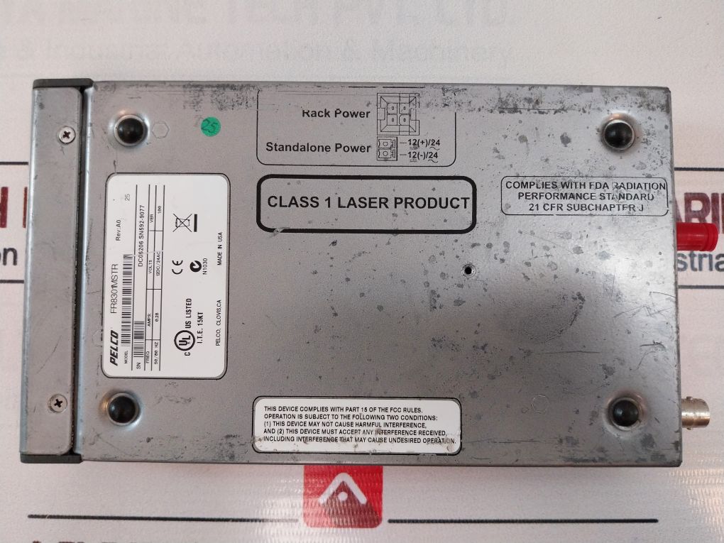 Pelco Fr8301Mstr 1Ch Ethernet Media Converter 50/60Hz