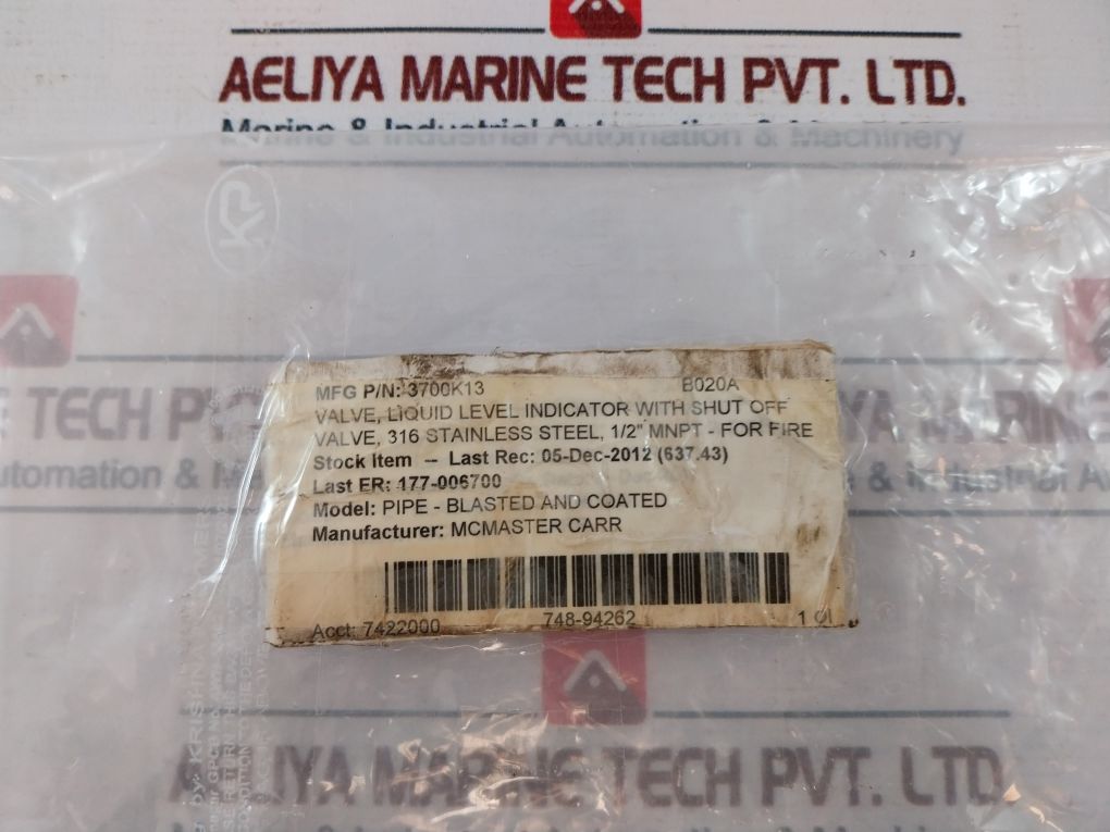 Penberthy 7000023649 Liquid Level Indicator With Shut Off Valve Set ...