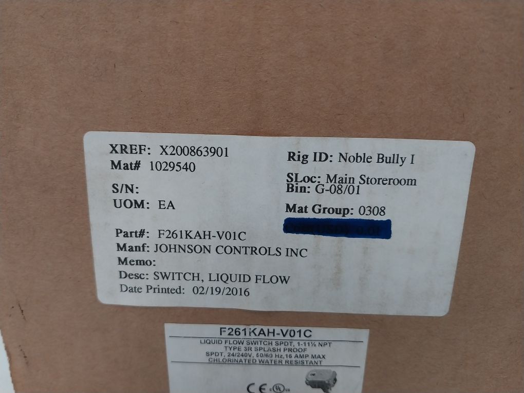 Penn F261Kah-v01 Liquid Flow Switch