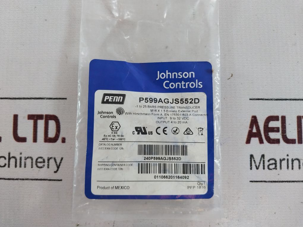 Penn P599Agjs552 Pressure Transducer