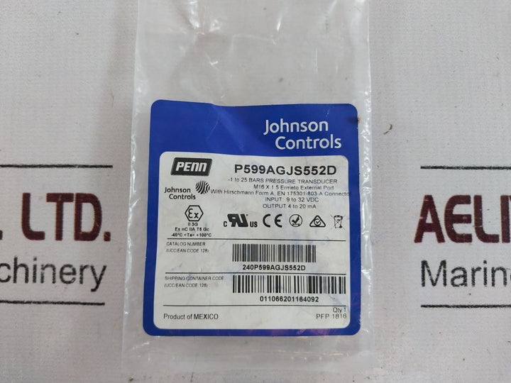 Penn P599Agjs552 Pressure Transducer