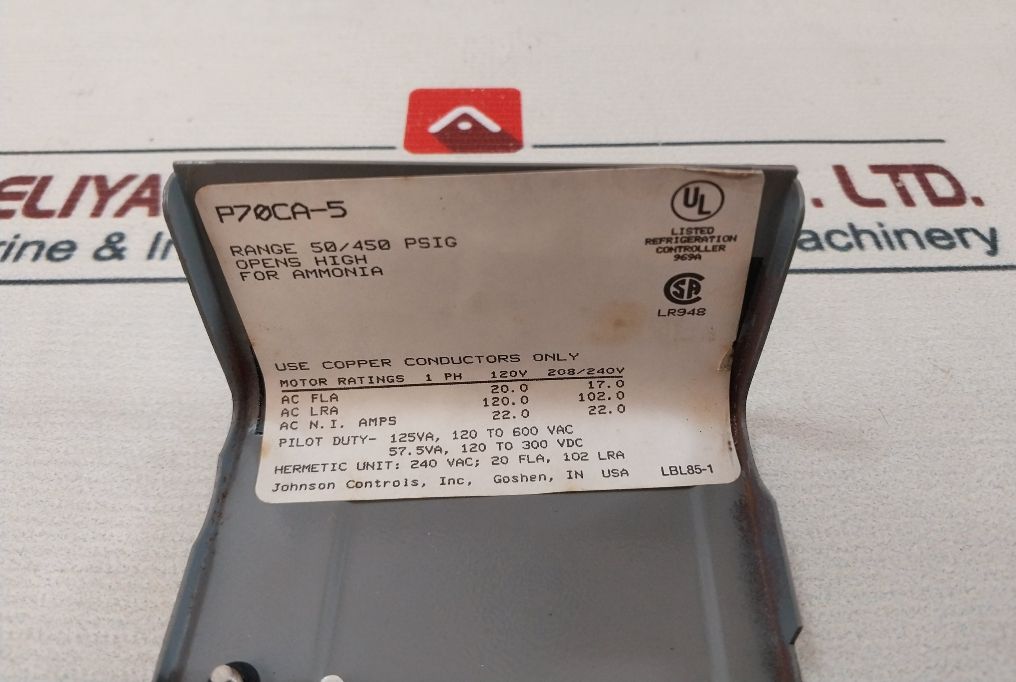 Penn P70Ca-5 Pressure Switch Lbl85-1