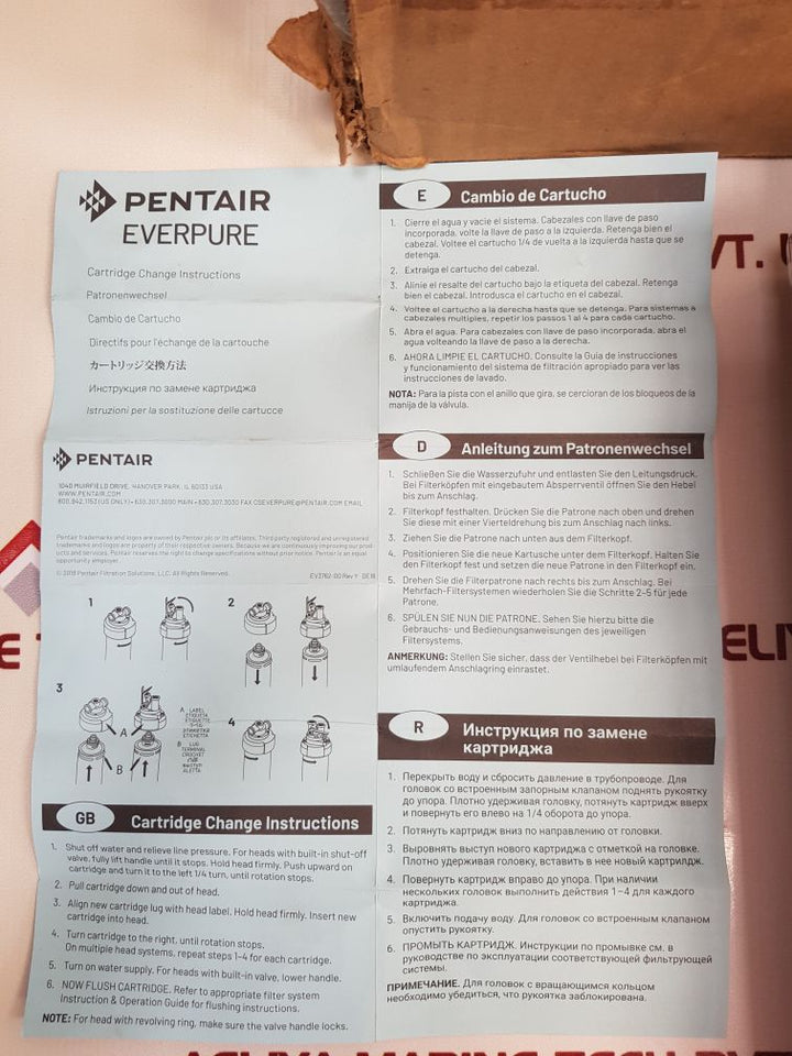 Pentair Everpure Ev9612-56 Water Filter New One
