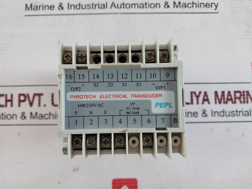 Pepl Pyrotech Electrical Transducer 230 Ac