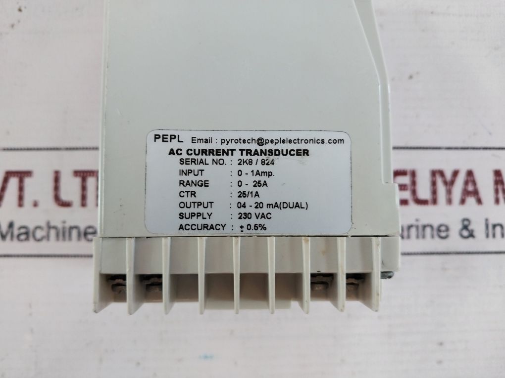 Pepl Pyrotech Electrical Transducer 230 Ac