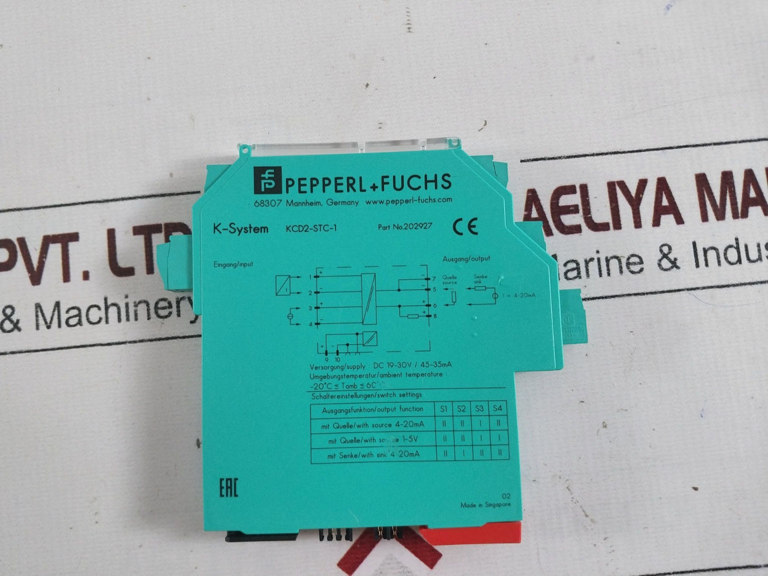 Pepperl+Fuchs Kcd2-stc-1 Safety Barrier 202927