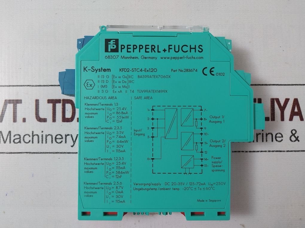 Pepperl+Fuchs Kfd2-stc4-ex1.2O Smart Transmitter Power Supply 283674