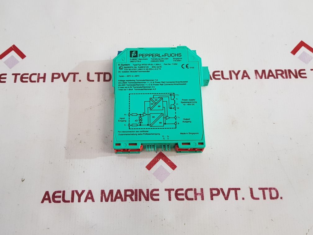 Pepperl+Fuchs K-system Kfd2-vr-ex1.50M.L 71952 Dc Isolation Module