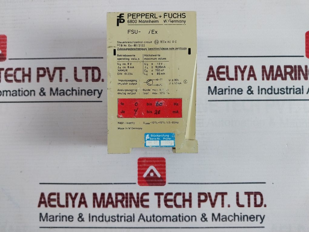 Pepperl + Fuchs Fsu- /Ex Controller