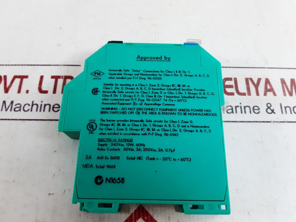 Pepperl+Fuchs K-system Kfa6-sr2-ex1.W.Lb Switching Amplifier