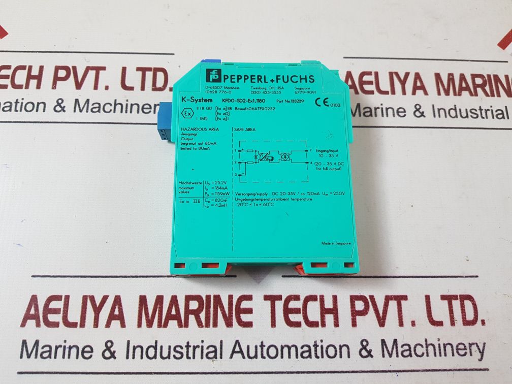 Pepperl+Fuchs K-system Kfd0-sd2-ex1.1180 Solenoid Driver 133239