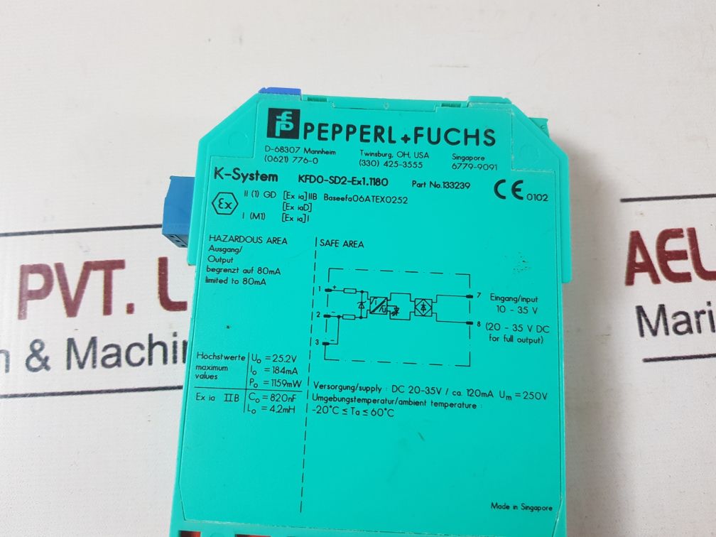 Pepperl+Fuchs K-system Kfd0-sd2-ex1.1180 Solenoid Driver 133239