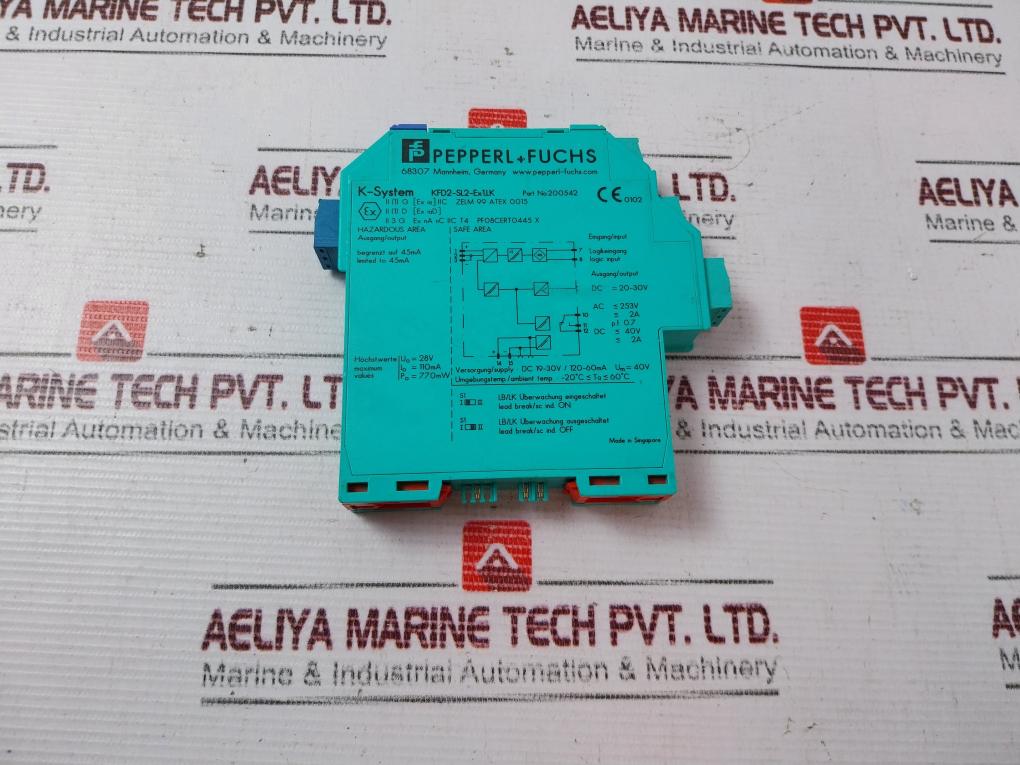 Pepperl+Fuchs K-system Kfd2-sl2-ex1.Lk Solenoid Driver 200542