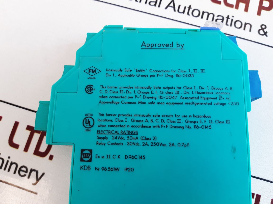 Pepperl+Fuchs Kfd2-sr2-ex2.W K-system Switch Amplifier 37374S