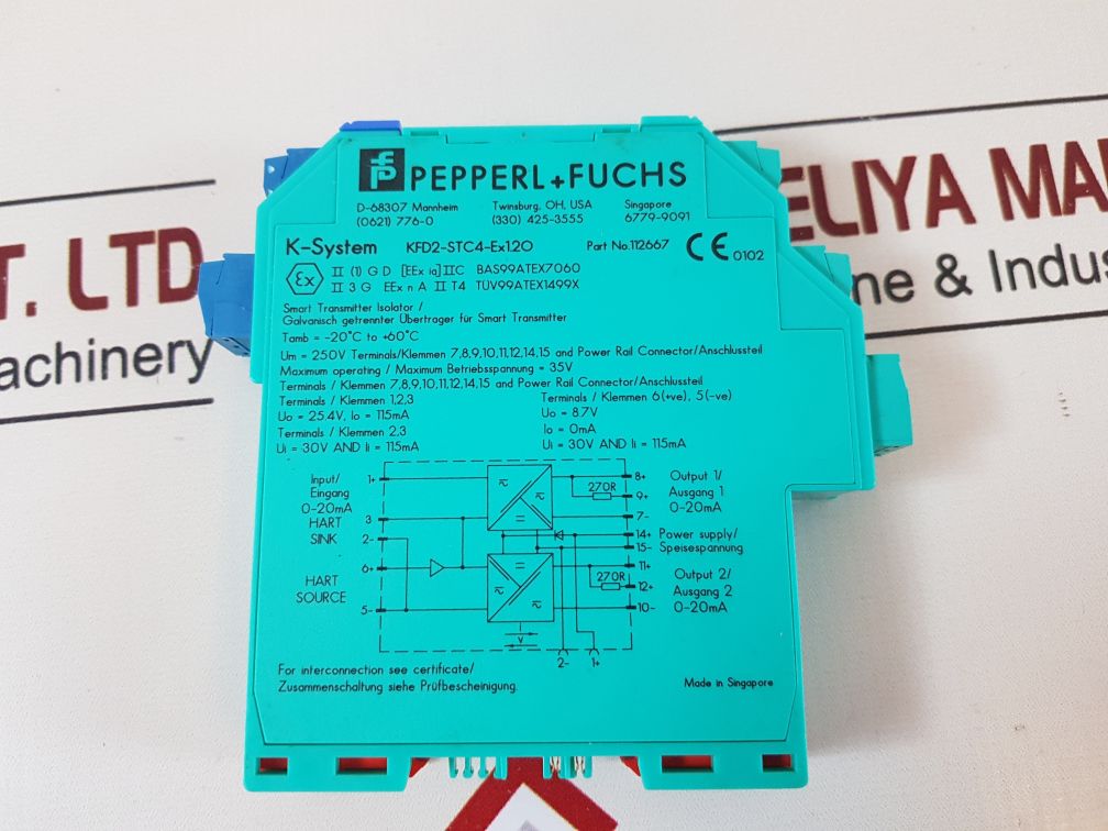 Pepperl+Fuchs K-system Kfd2-stc4-ex1.20 Smart Transmitter Isolator 112667