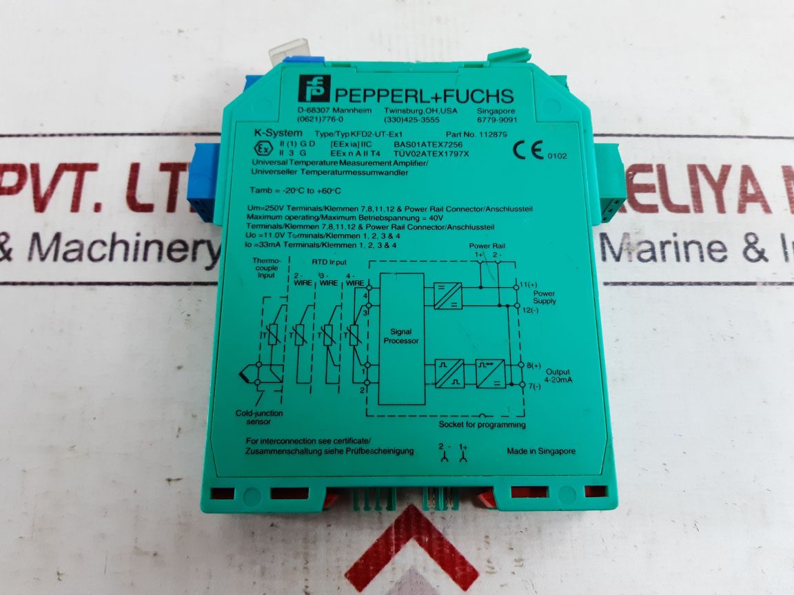 Pepperl+Fuchs K-system Kfd2-ut-ex1 Universal Temperature Measurement Amplifier