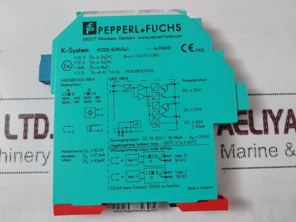 Pepperl+Fuchs Kcd2-son-ex1 K-system Switch Amplifier 214242